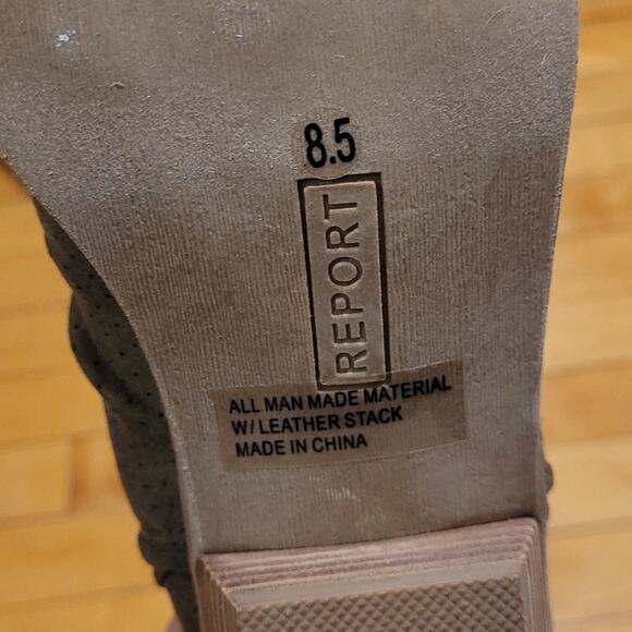 Report Women's Booties Pull on Ankle Boots Size 8.5 Olive Green Fall Comfortable - Picture 6 of 11